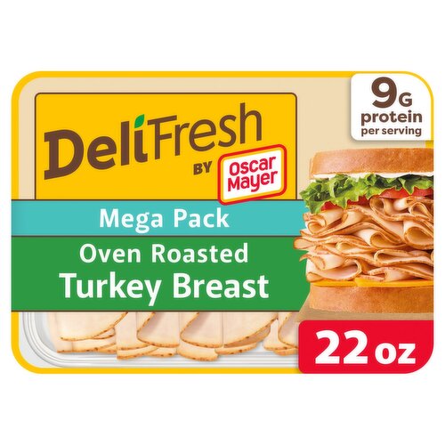 Oscar Mayer Deli Fresh Oven Roasted Turkey Breast Mega Pack, 22 oz