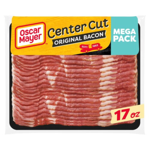 Oscar Mayer Naturally Hardwood Smoked Center Cut Original Bacon Mega Pack, 17 oz