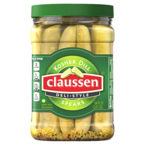 Claussen Deli-Style Kosher Dill Spears, 64 fl oz