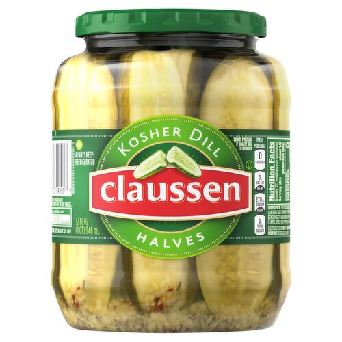 Claussen Kosher Dill Halves, 32 fl oz