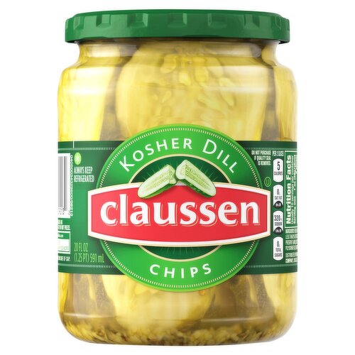 Claussen Kosher Dill Chips Pickle, 20 fl oz