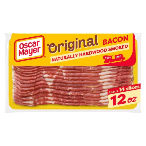 Oscar Mayer Original Naturally Hardwood Smoked Bacon, 12 oz