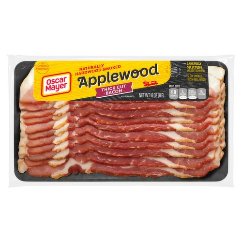 Oscar Mayer Naturally Hardwood Smoked Applewood Thick Cut Bacon, 16 oz