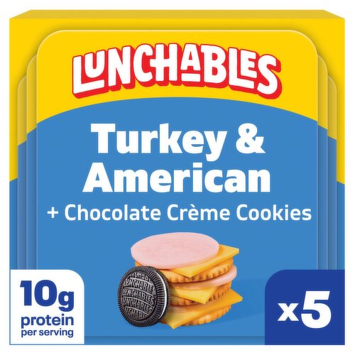 Lunchables Mariokart World Turkey & American with Chocolate Crème Cookies, 3.2 oz, 5 count