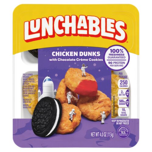 Lunchables Chicken Dunks with Chocolate Crème Cookies, 4.0 oz