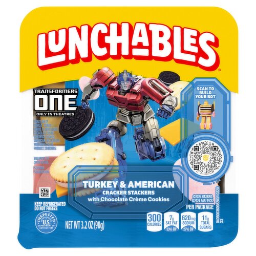 Lunchables Turkey & American Cracker Stackers with Chocolate Crème Cookies, 3.2 oz