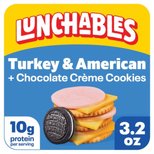 Lunchables MarioKart World Turkey & American with Chocolate Crème Cookies, 3.2 oz