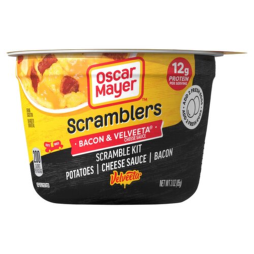 Oscar Mayer Scramblers Bacon & Velveeta Cheese Sauce Scramble Kit, 3 oz