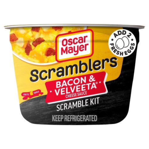 Oscar Mayer Scramblers Bacon & Velveeta Cheese Sauce Scramble Kit, 3 oz