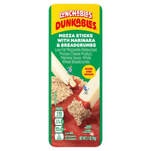 Lunchables Dunkables Mozza Sticks with Marinara & Breadcrumbs, 2.1 oz