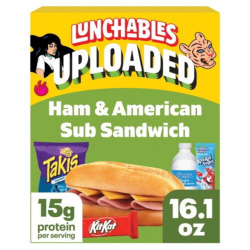Lunchables Uploaded Ham and American Sub Sandwich Lunch Combinations