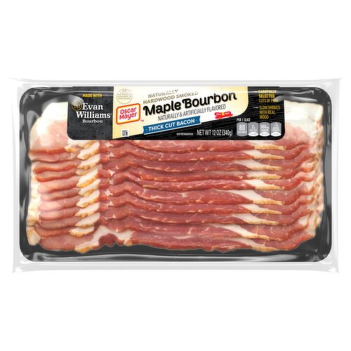 Oscar Mayer Evan Williams Thick Cut Bacon Maple Bourbon, 12 oz