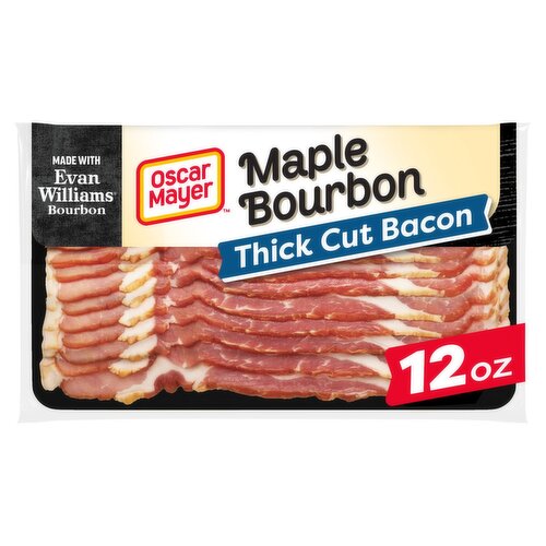 Oscar Mayer Evan Williams Thick Cut Bacon Maple Bourbon, 12 oz