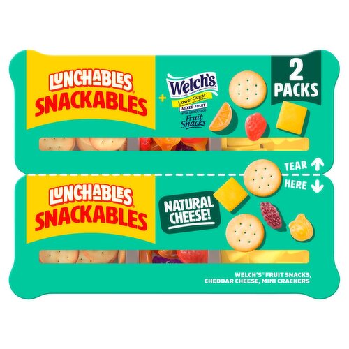 Lunchables Snackables Welch's Mixed Cheddar Cheese, Mini Crackers Fruit Snacks, 2 count, 3.81 oz