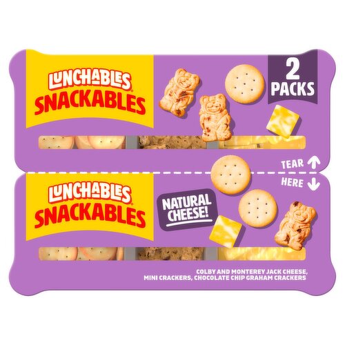 Lunchables Snackables Colby And Monterey Jack Cheese Crackers, 2 count, 2.64 oz