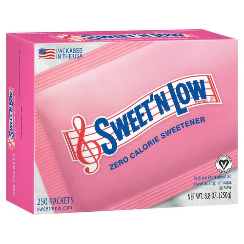 Sweet'N Low Zero Calorie Sweetener, 250 count, 8.8 oz