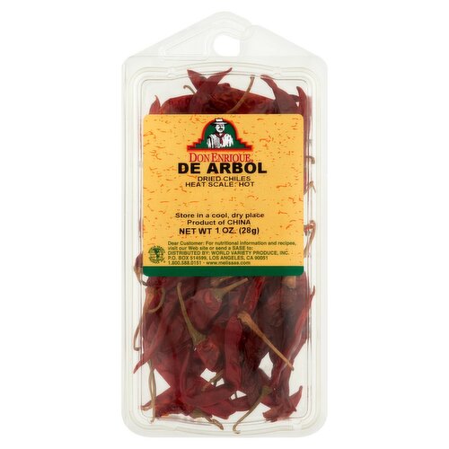 Don Enrique Dried Chiles de Arbol, 1 oz