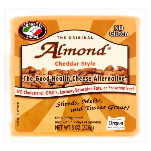 Lisanatti Foods The Original Almond Cheddar Style Cheese, 8 oz