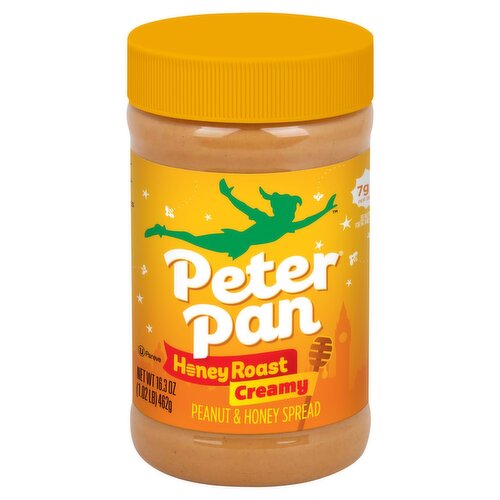 PETER PAN 16.3oz Honey Roast Creamy Peanut And Natural Honey Spread