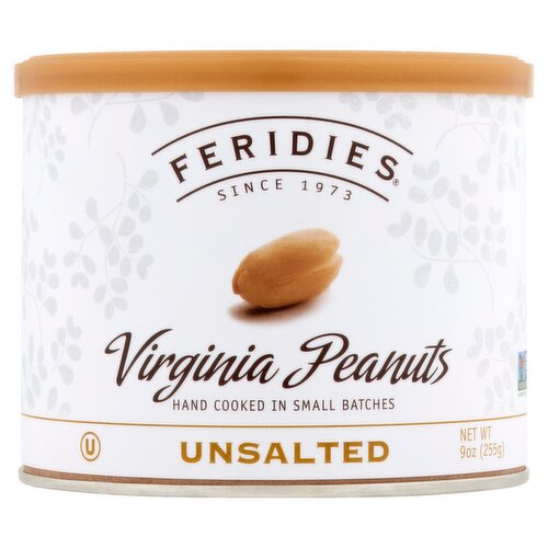 Feridies Unsalted Virginia Peanuts, 9 oz