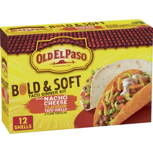 Old El Paso Bold & Soft Taco Dinner Kit, 12 count, 12.6 oz