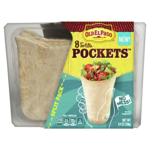 Old El Paso Tortilla Pockets, 8 count, 8.4 oz