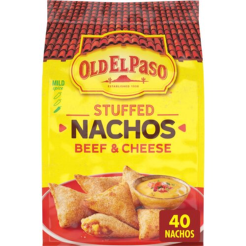 Old El Paso Beef & Cheese Stuffed Nachos, 40 count, 17 oz
