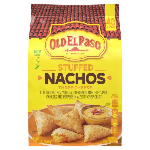 Old El Paso Three Cheese Stuffed Nachos, 40 count, 17 oz