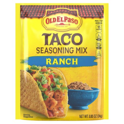 Old El Paso Ranch Taco Seasoning Mix, 0.85 oz