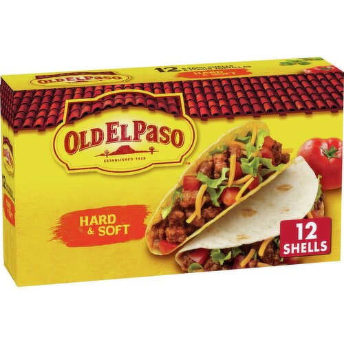 Old El Paso Hard & Soft Taco Shells and Flour Tortillas, 12 count, 7.4 oz