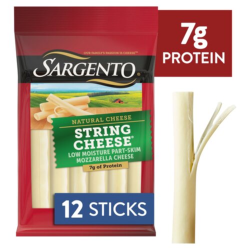 Sargento Smokehouse String Natural Cheese Snacks, 0.83 oz, 12 count