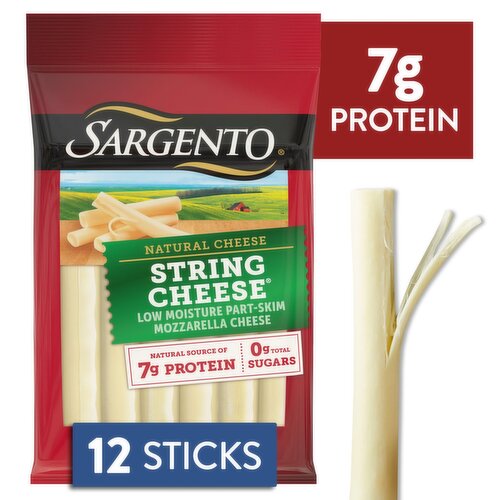 Sargento String Natural Cheese Snacks, 1 oz, 12 count