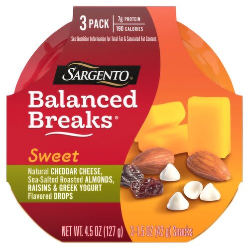 Sargento Balanced Breaks Sweet Snacks, 1.5 oz, 3 count