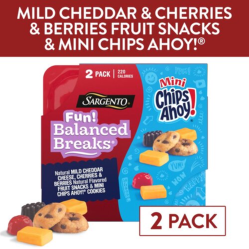 Sargento Fun! Balanced Breaks Mini Chips Ahoy! Snacks, 2 oz, 2 count