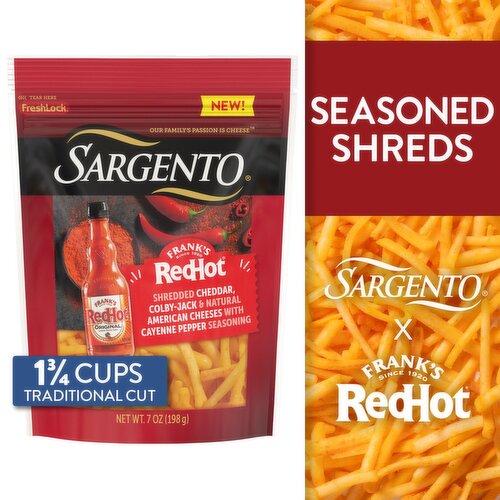 Sargento Frank's RedHot Traditional Cut Cayenne Pepper Seasoning, 7 oz