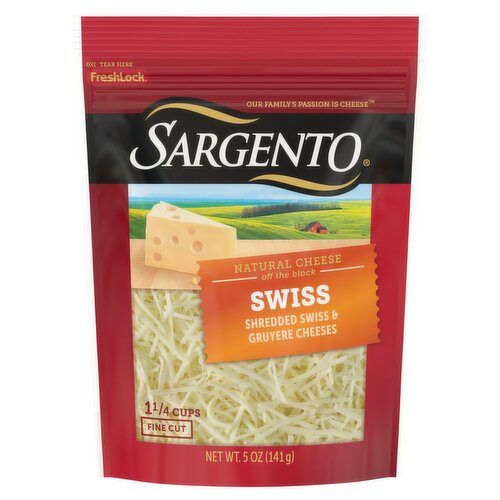 Sargento Shredded Swiss & Gruyere Natural Cheeses, 5 oz