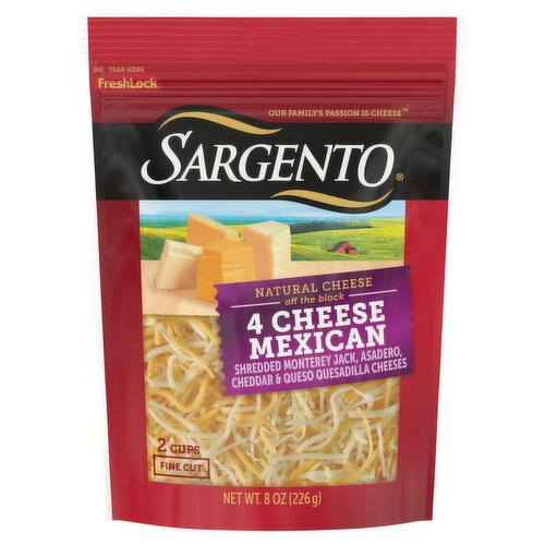 Sargento 4 Cheese Mexican Natural Cheese, 8 oz