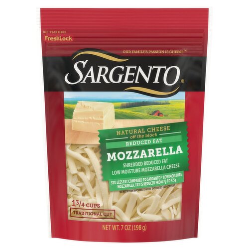 Sargento Traditional Cut Shredded Mozzarella Natural Cheese, 7 oz