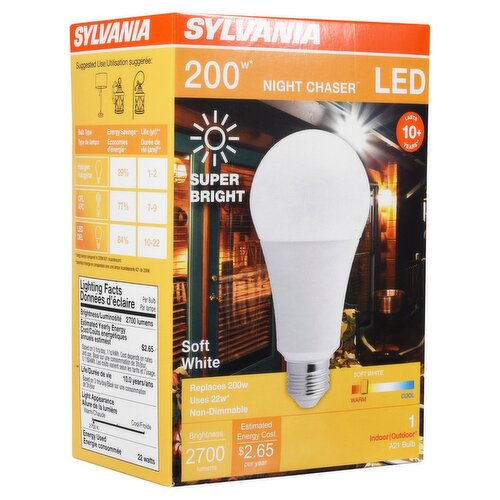 Sylvania Night Chaser LED 200W Soft White A21 Bulb