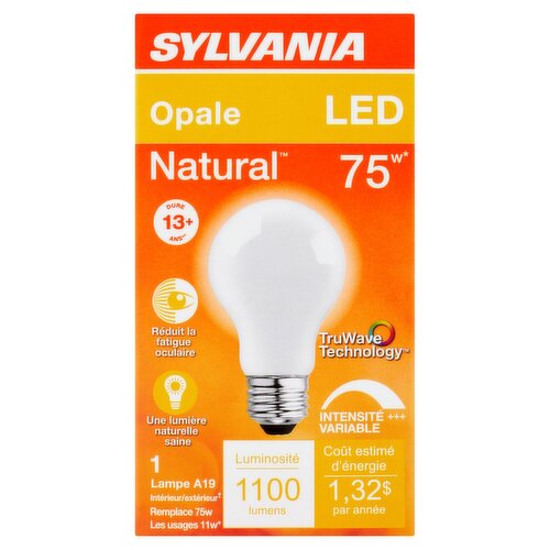 Sylvania Natural LED 75W Soft White A19 Bulb