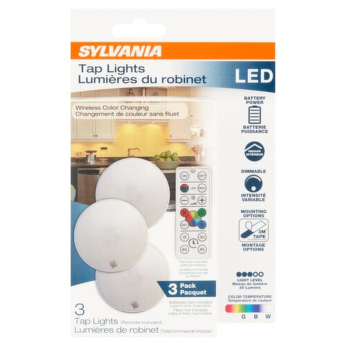 Sylvania LED Tap Lights, 3 count