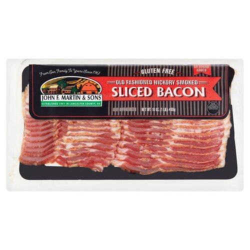 John F. Martin & Sons Old Fashioned Hickory Smoked Sliced Bacon, 16 oz