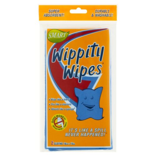 Wippity Wipes Smart Cloths, 2 count