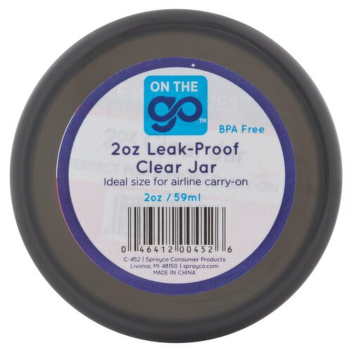 On the Go 2 oz Leak-Proof Clear Jar