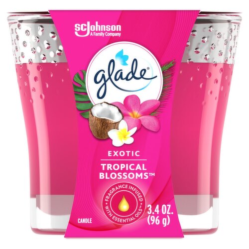 Glade Exotic Tropical Blossoms Candle, 3.4 oz