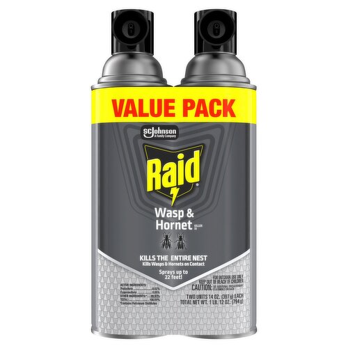 Raid Wasp & Hornet Killer 33 Spray Value Pack, 14 oz, 2 count