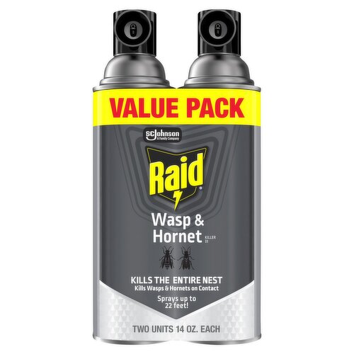 Raid Wasp & Hornet Killer 33 Spray Value Pack, 14 oz, 2 count