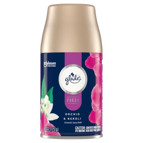 Glade Automatic Spray Air Freshener Refills, Orchid & Neroli, Fresh Collection, 6.2 oz