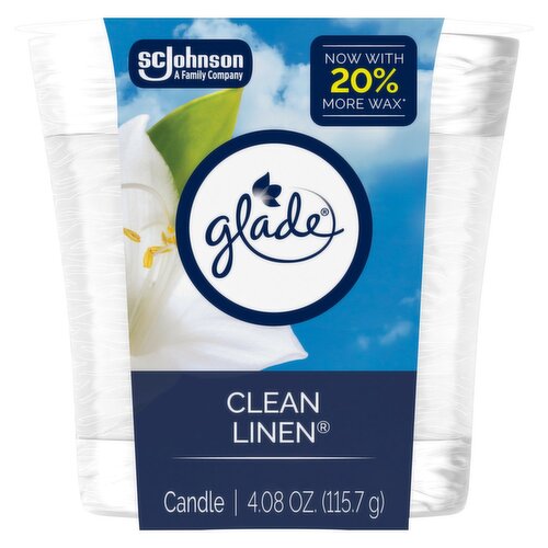 Glade Clean Linen Candle, 4.08 oz