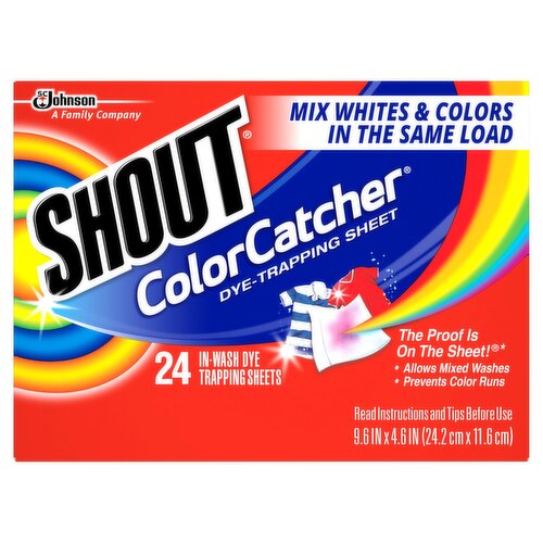 Shout Color Catcher Dye-Trapping Sheets, 24 count